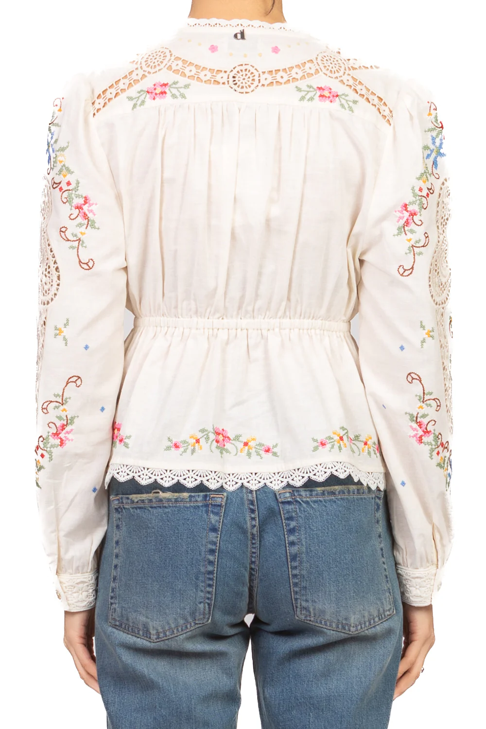 Dixie - Blusa ricamata con lacci Art. J698A029X - Image 3