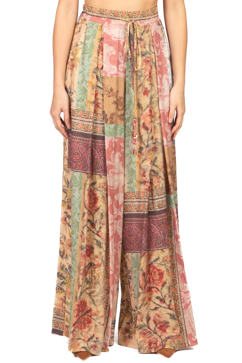 Dixie - Pantalone palazzo fantasia con coulisse Art. PDR21BAA - Image 2