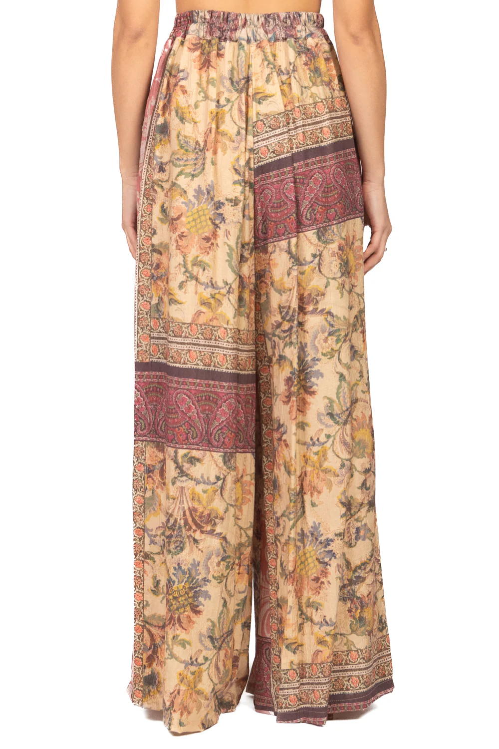 Dixie - Pantalone palazzo fantasia con coulisse Art. PDR21BAA - Image 3