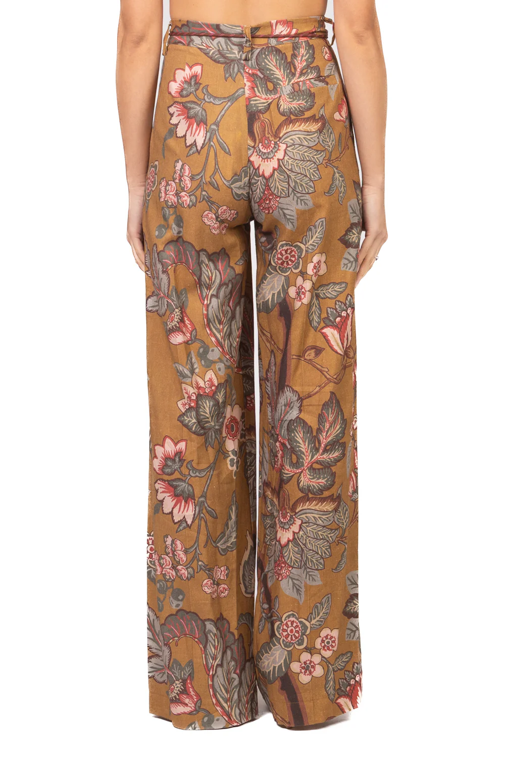 Dixie - Pantalone palazzo floreale misto lino Art. PDQE1ALCA - Image 3