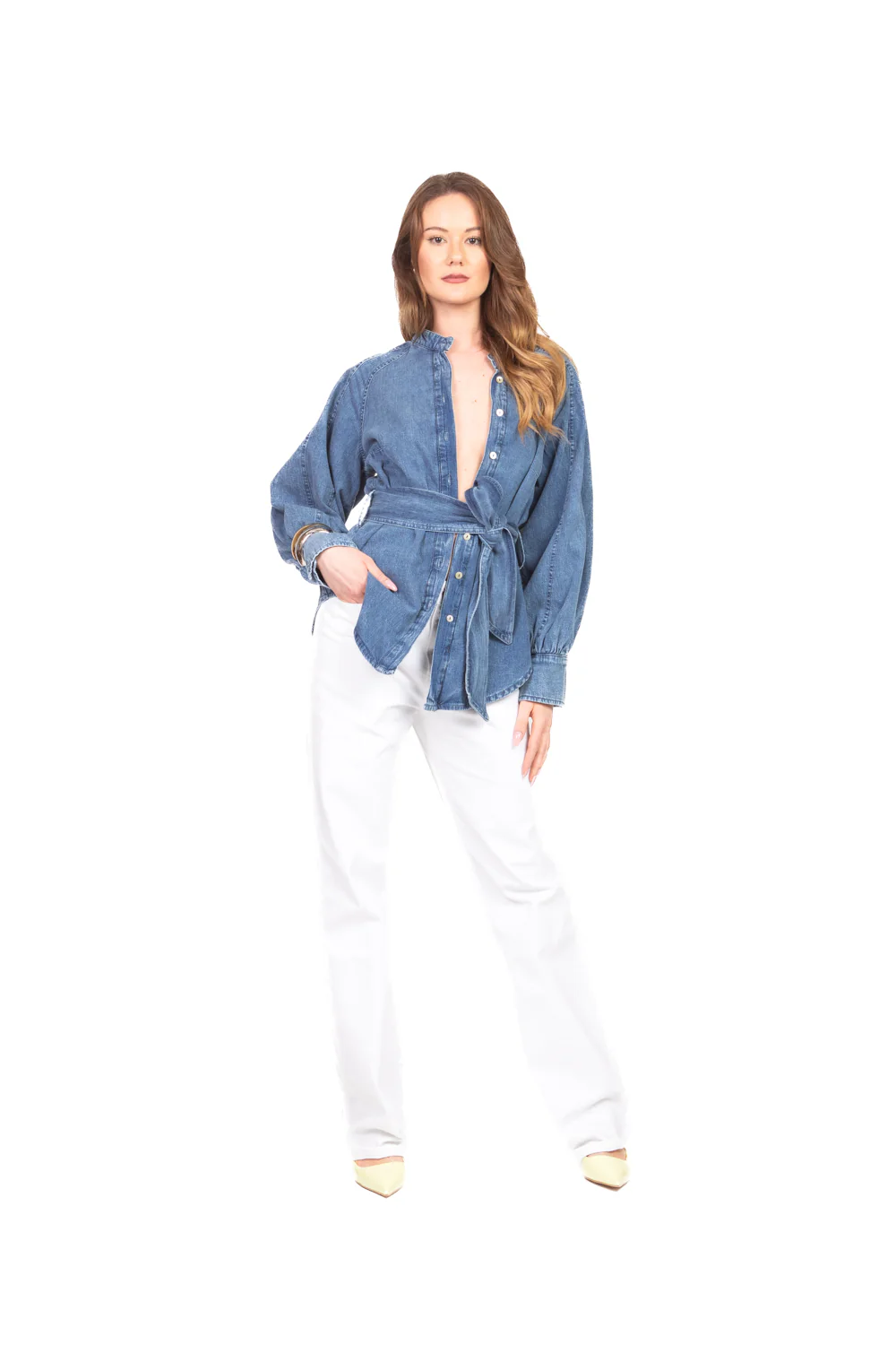 Dixie - Camicia in denim con fusciacca Art. C881A102