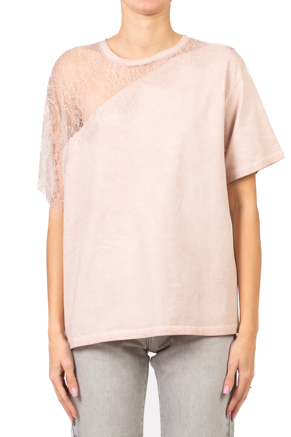 Dixie - T-shirt con pizzo Art. T067A105 - Image 5