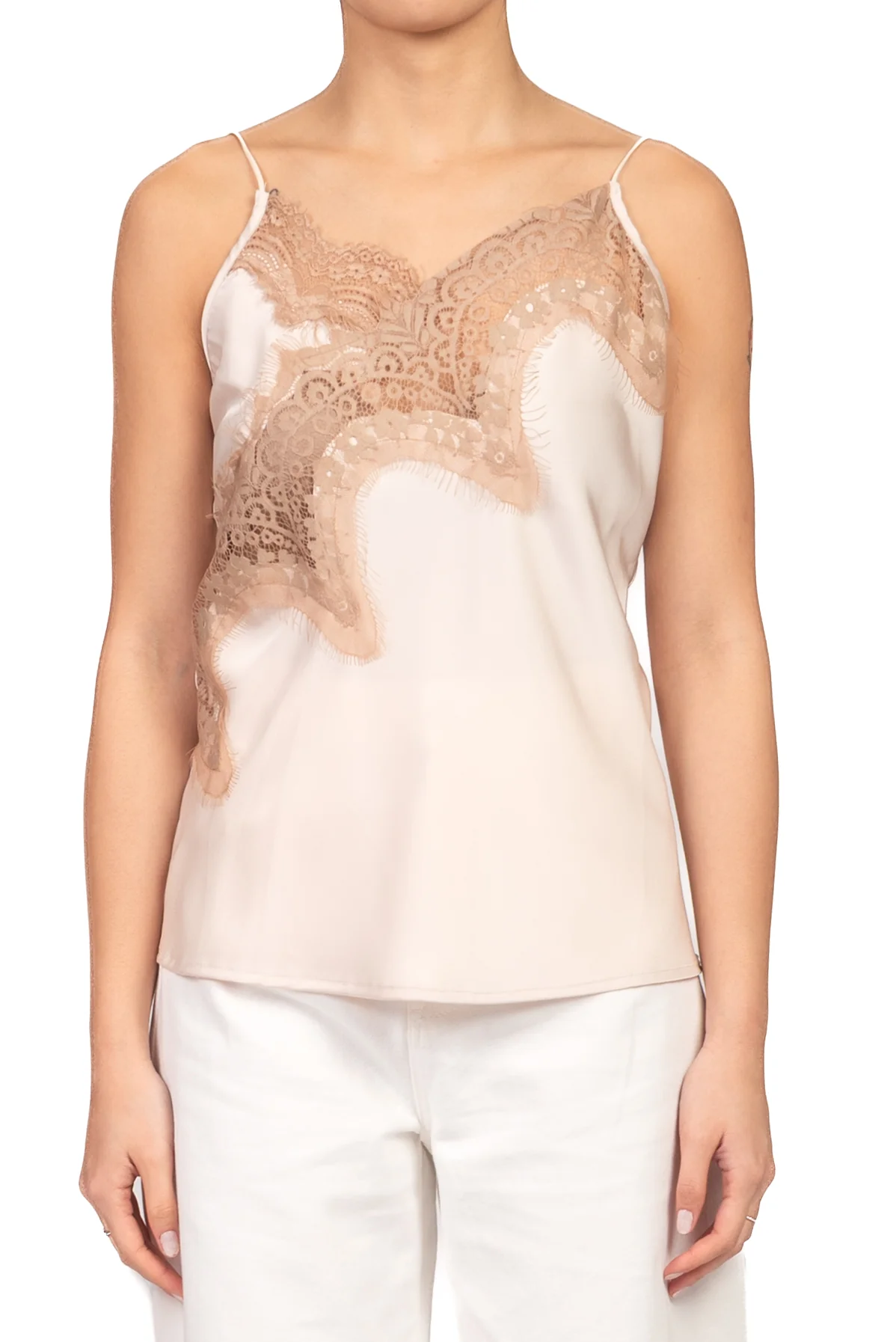 Dixie - Top satin con intarsi pizzo Art. RO67A040 - Image 2