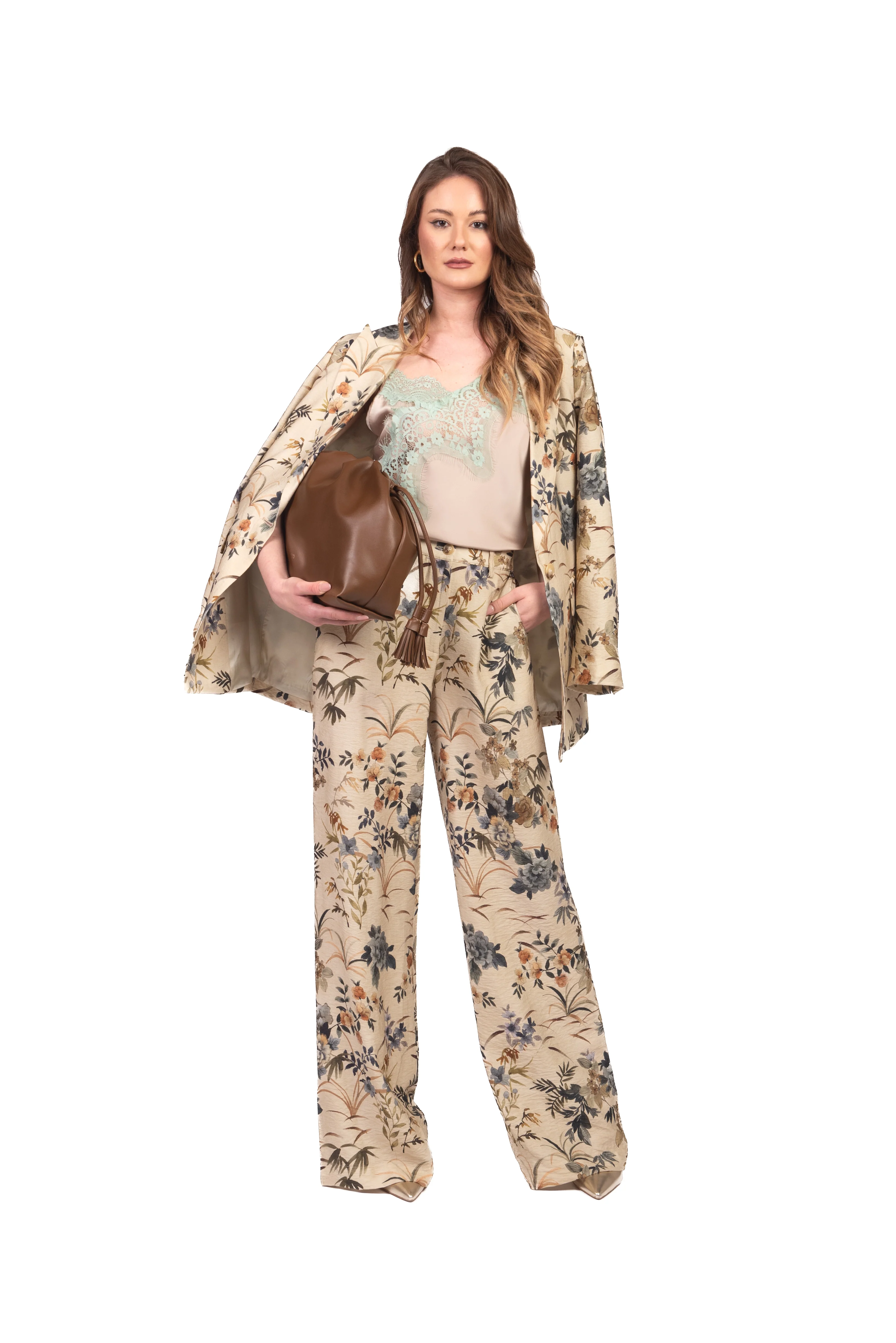 Dixie - Top satin con intarsi pizzo Art. RO67A040 - Image 4