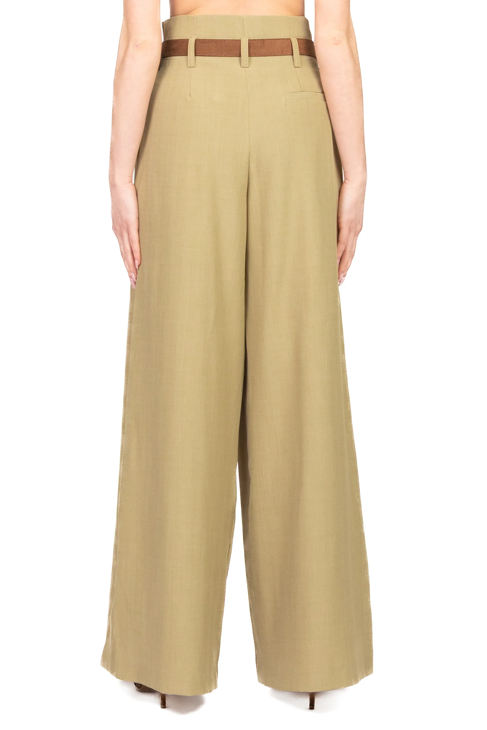 Dixie - Pantalone palazzo con pinces gessato Art. PDT51FHC - Image 6