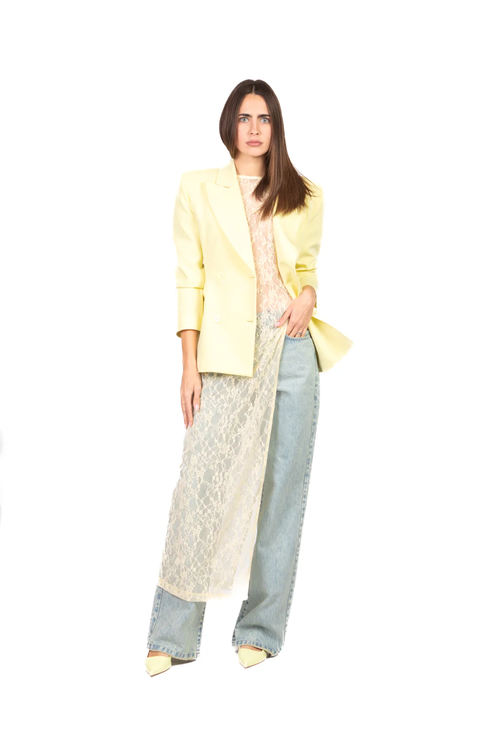 Tensione In - Abito in pizzo spacco laterale Art. PE260095 - Image 10