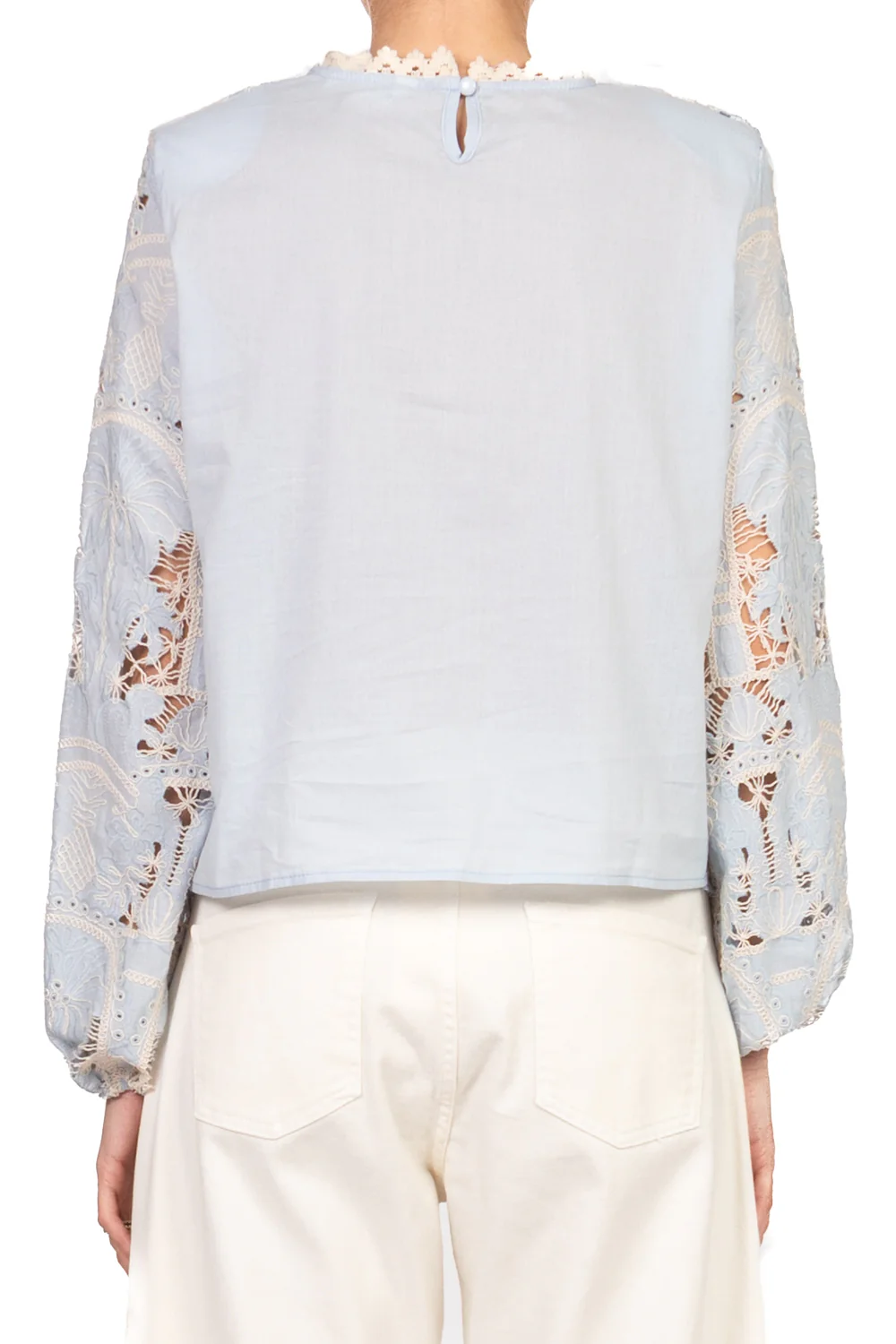 Tensione in - Blusa ricamata con spalline Art. S26C612 - Image 3