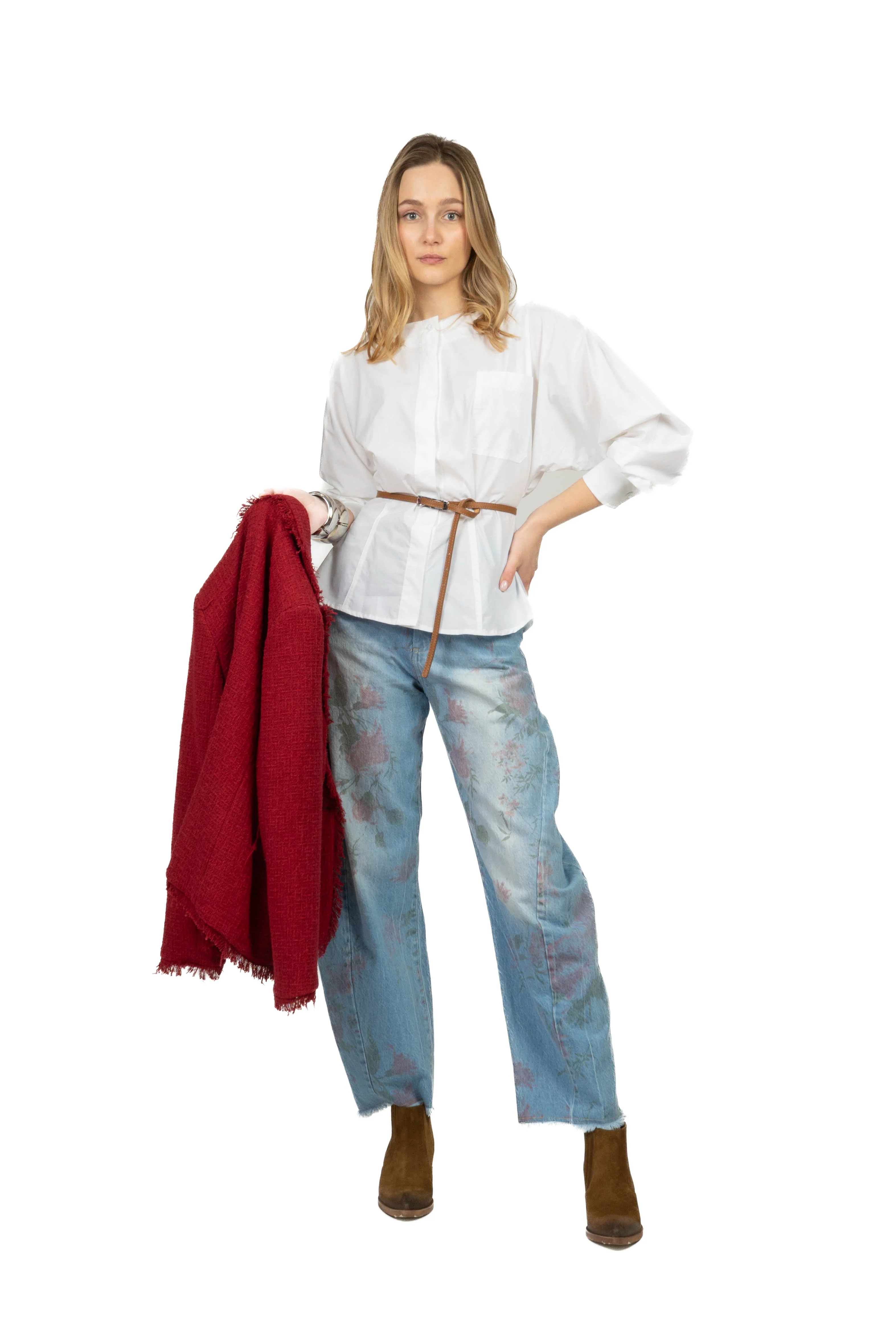 Tensione In - Camicia cut out scollo barca Art. EU1102