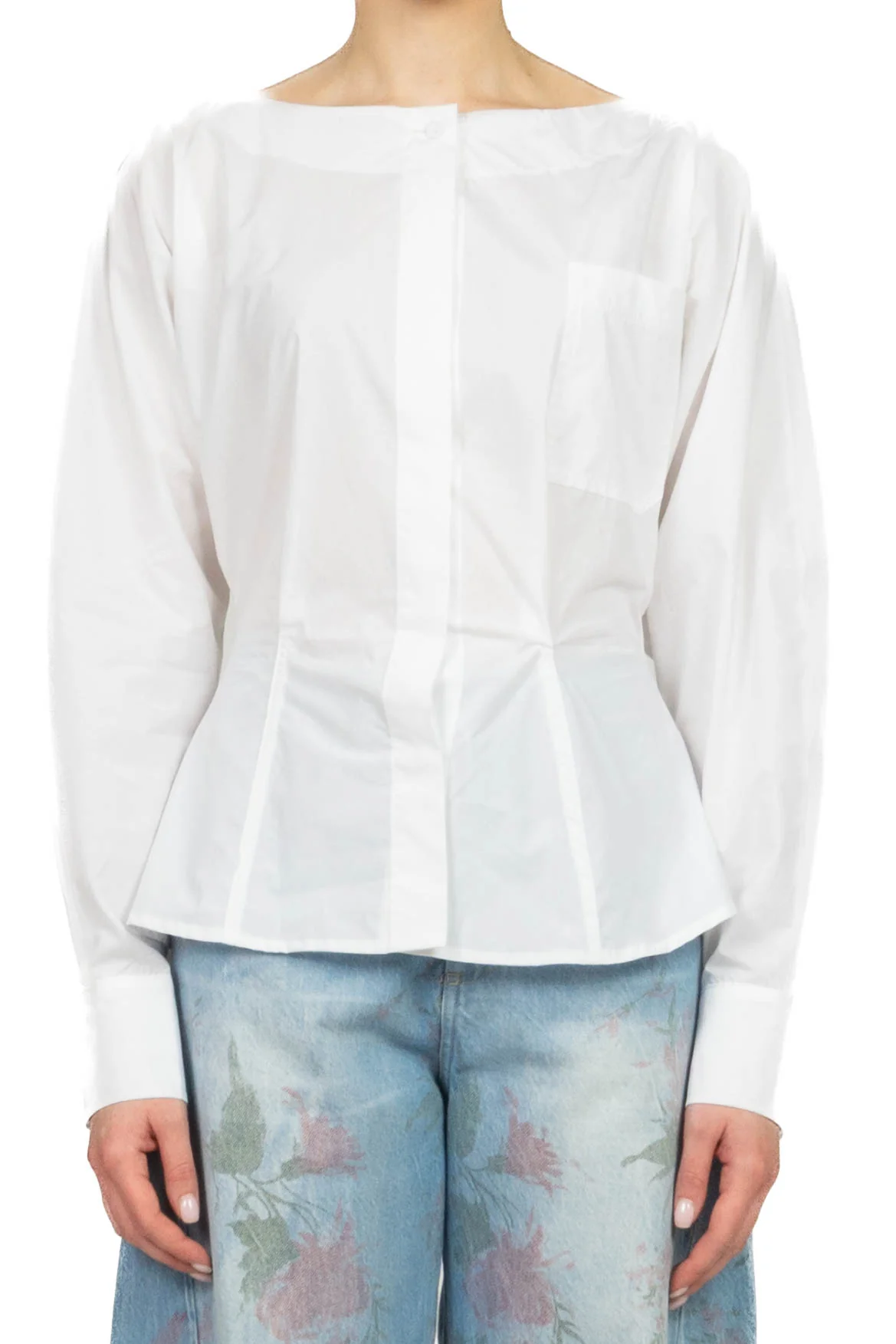 Tensione In - Camicia cut out scollo barca Art. EU1102 - Image 2