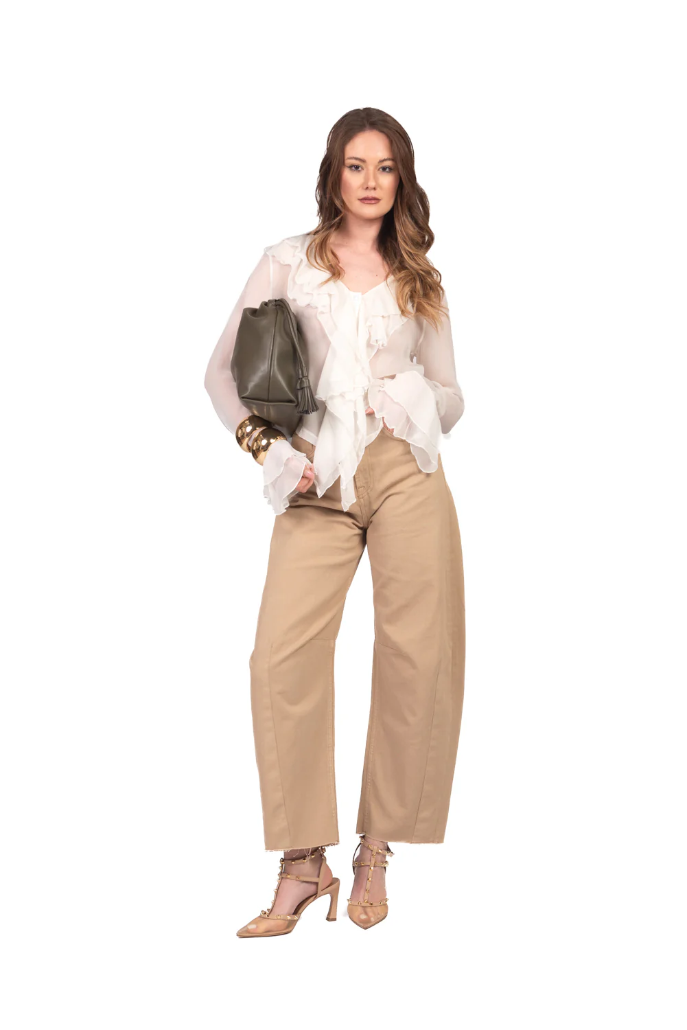 Tensione In - Camicia con rouches Art. 32991-CREP
