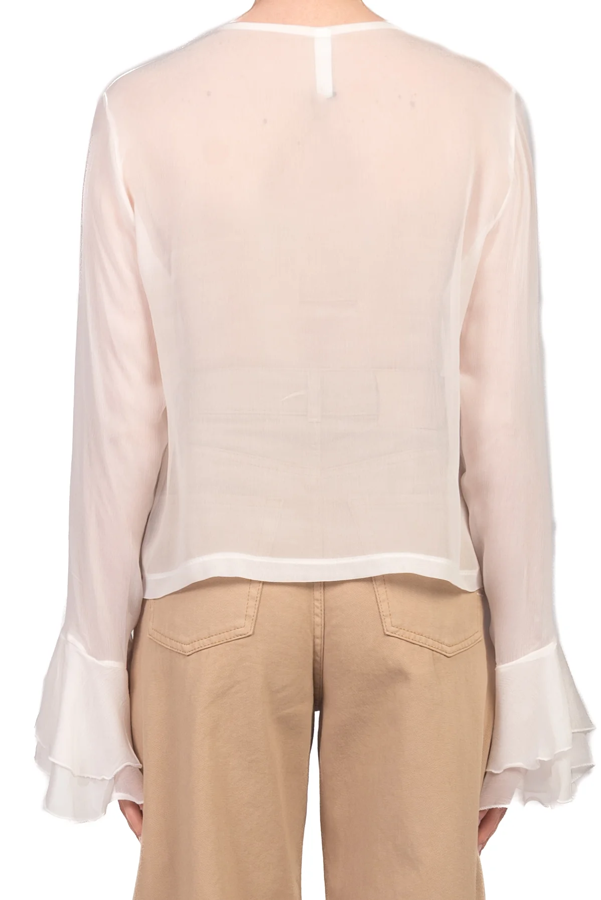 Tensione In - Camicia con rouches Art. 32991-CREP - Image 3