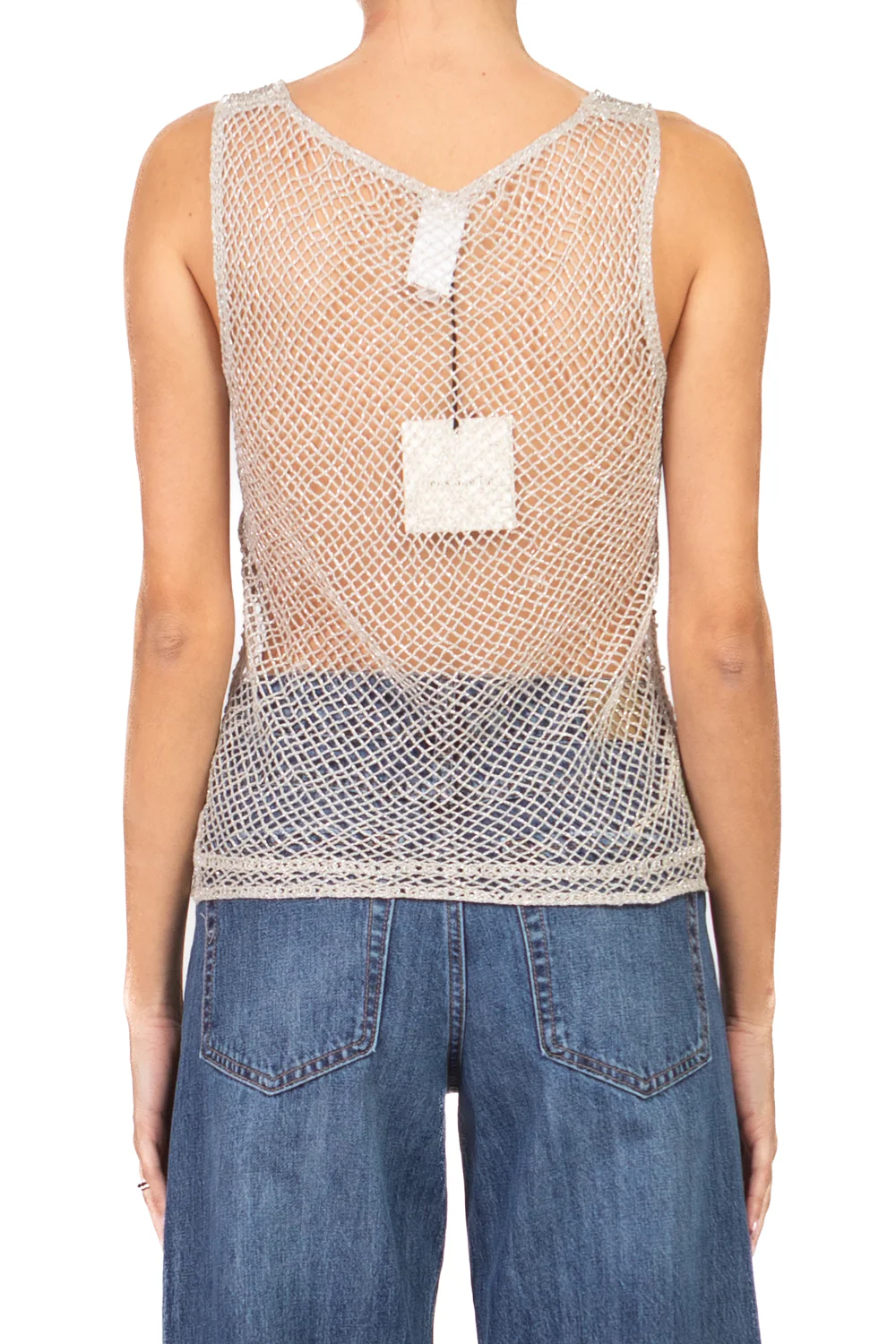 Tensione In - Canotta crochet in lurex Art. D74868 - Image 3