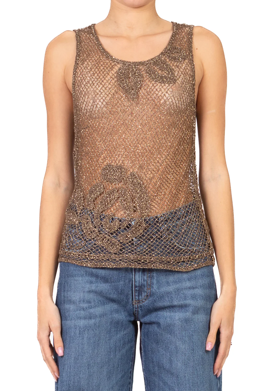 Tensione In - Canotta crochet in lurex Art. D74868 - Image 8