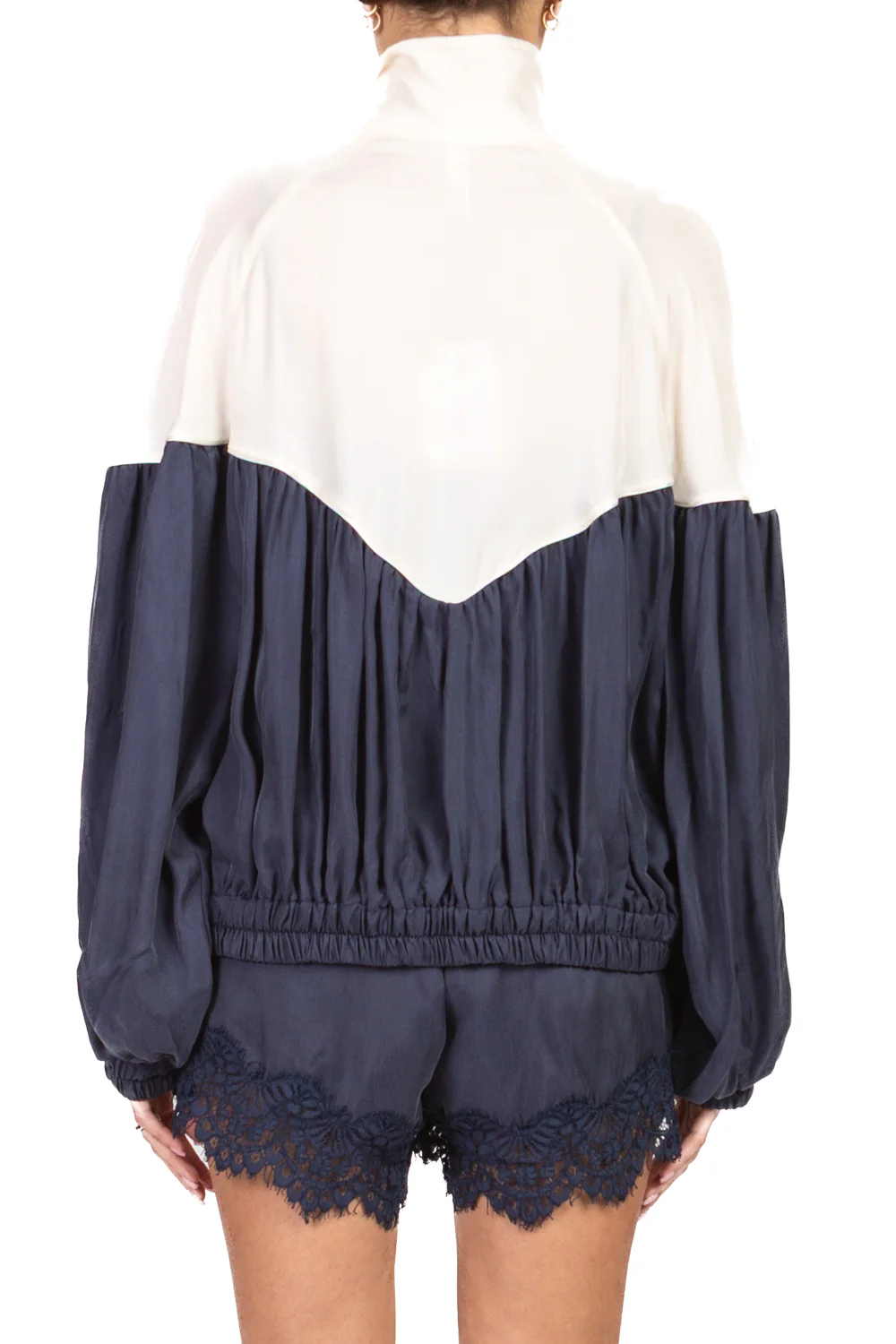 Tensione In - Bomber bicolore in cupro Art. 38829 - Image 3