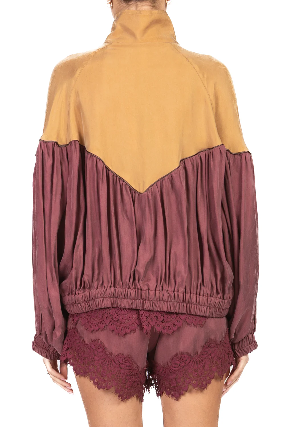Tensione In - Bomber bicolore in cupro Art. 38829 - Image 6