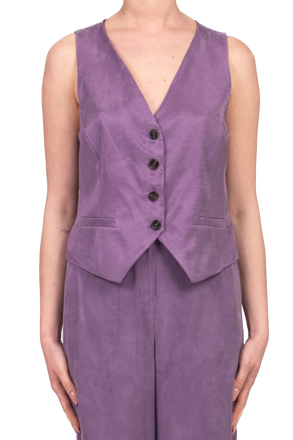 Tensione In - Gilet in seta lavata Art. 26D4426 - Image 2