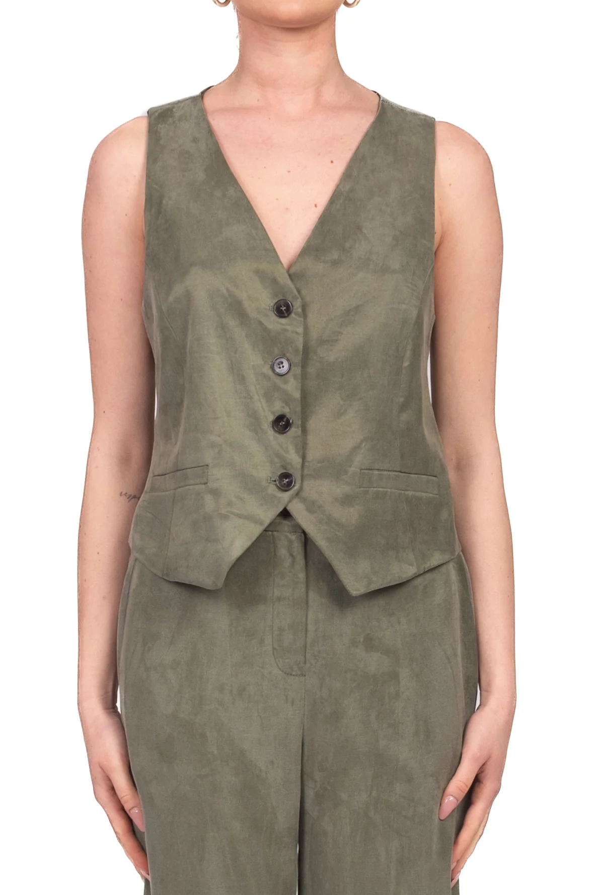 Tensione In - Gilet in seta lavata Art. 26D4426 - Image 5