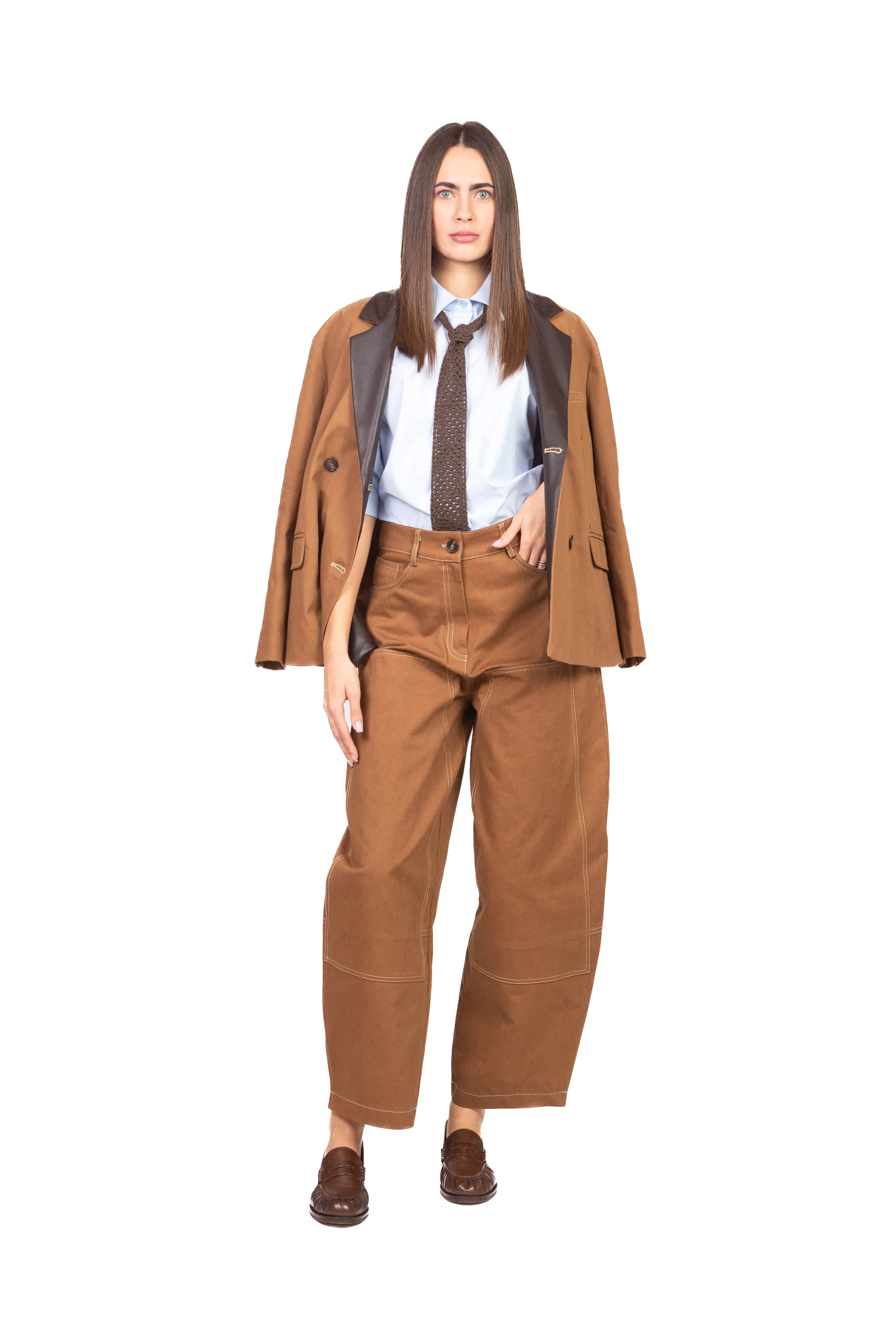 Tensione In - Pantalone balloon tasche ecopelle Art. 26P4163
