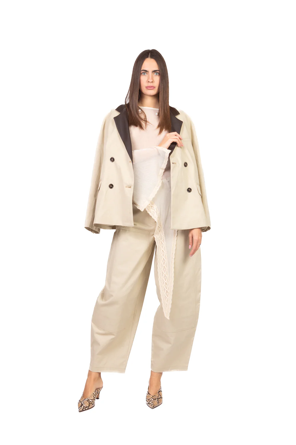 Tensione In - Pantalone balloon tasche ecopelle Art. 26P4163 - Image 10