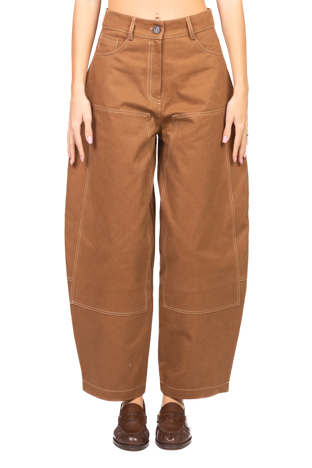 Tensione In - Pantalone balloon tasche ecopelle Art. 26P4163 - Image 2
