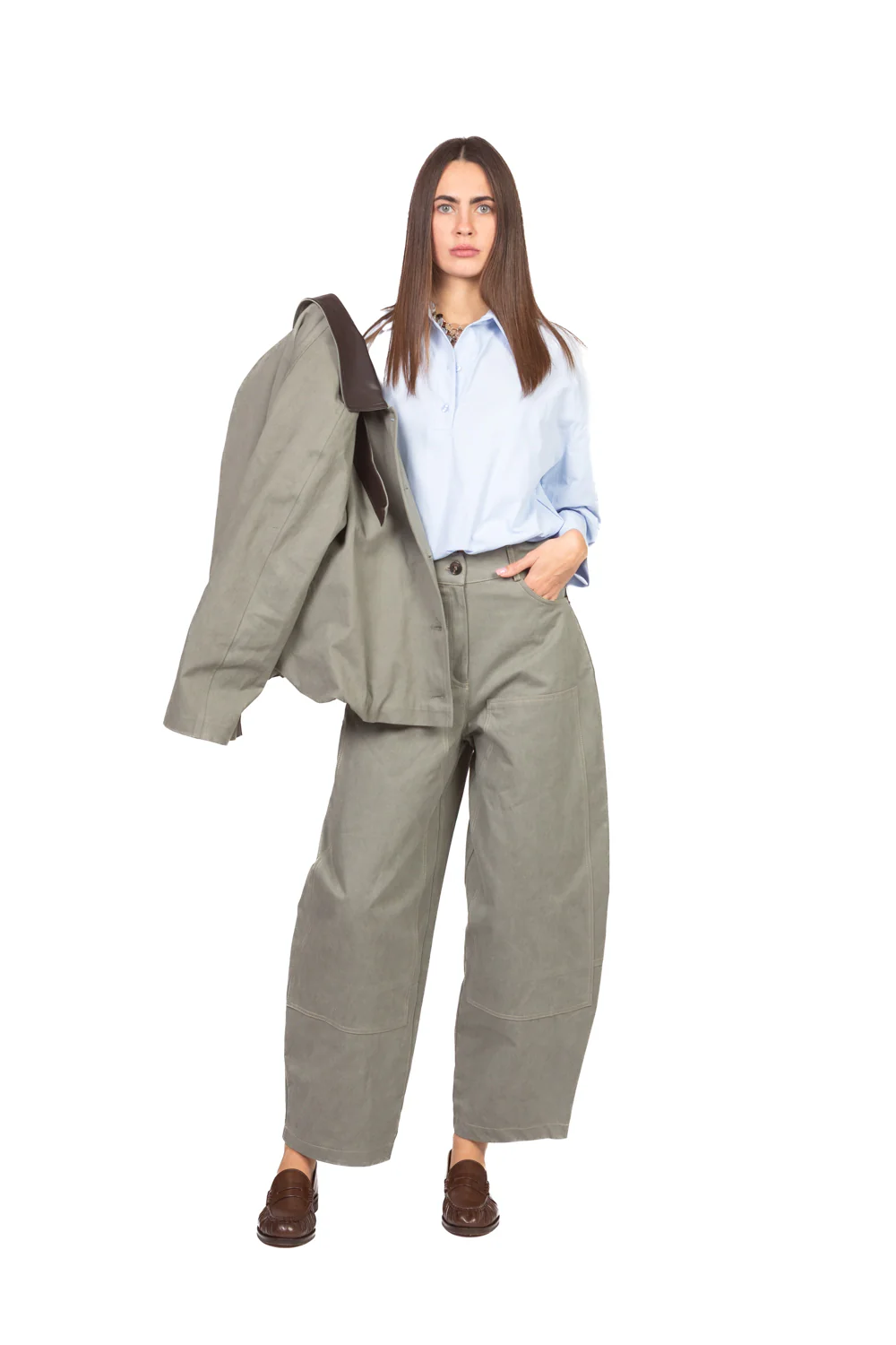 Tensione In - Pantalone balloon tasche ecopelle Art. 26P4163 - Image 7
