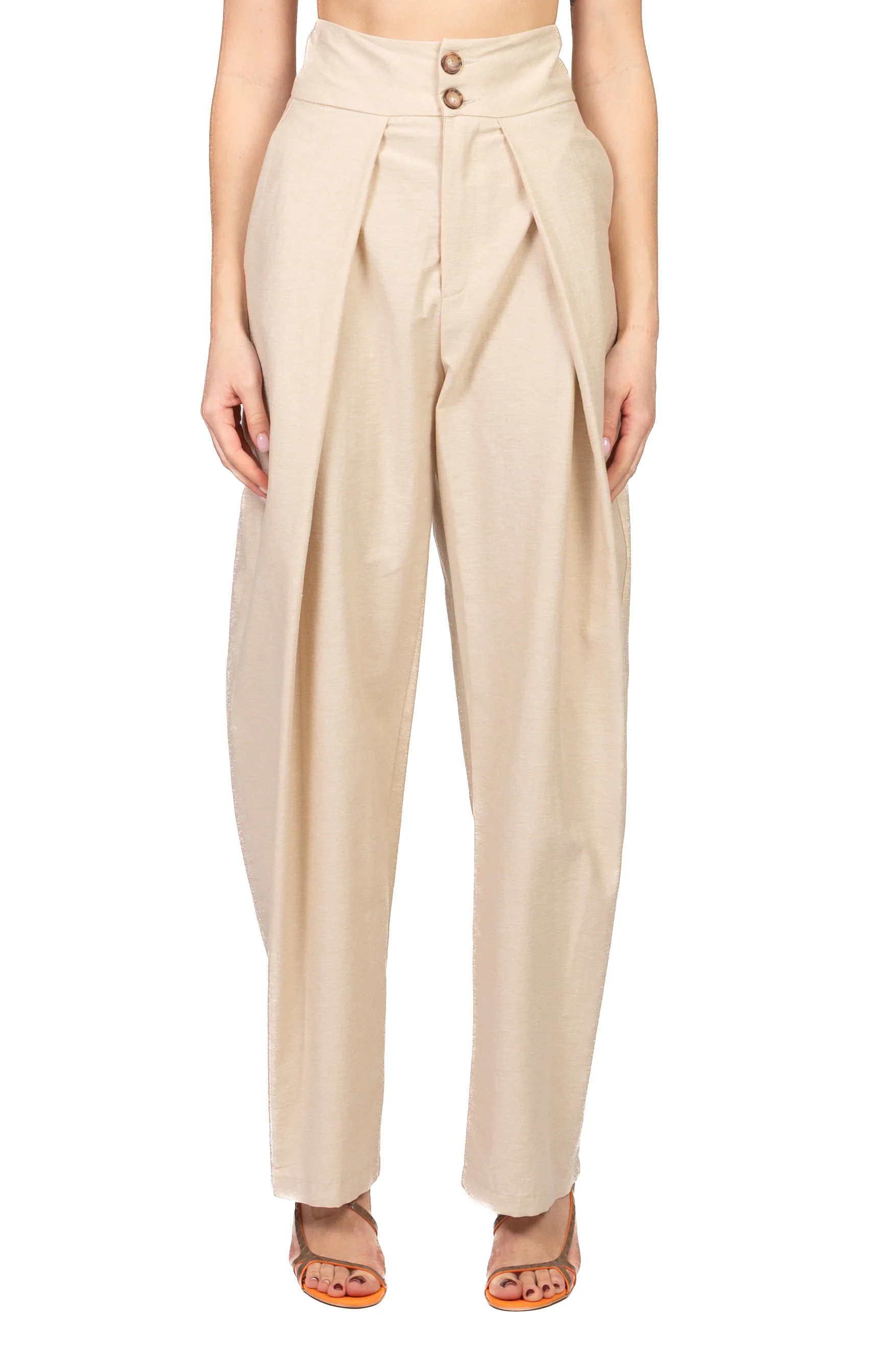 Tensione In - Pantalone barrel con pinces Art. S26P649 - Image 2