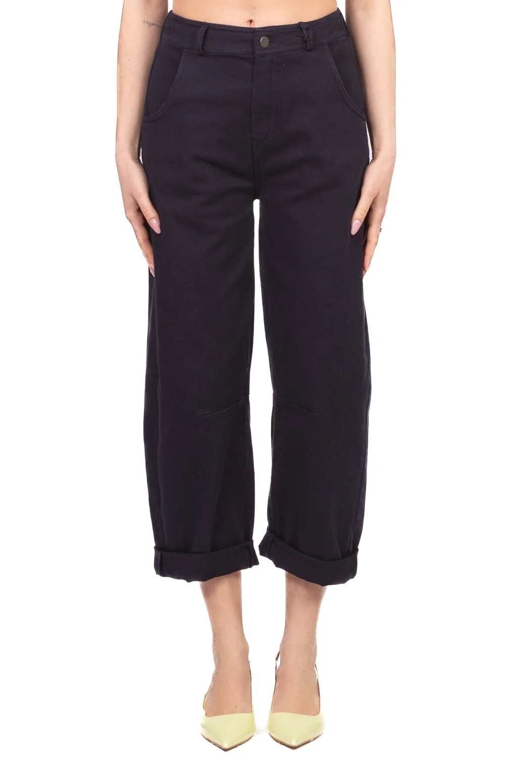 Tensione in - Pantalone barrel con elastico posteriore Art. PA5137-PE26 - Image 2