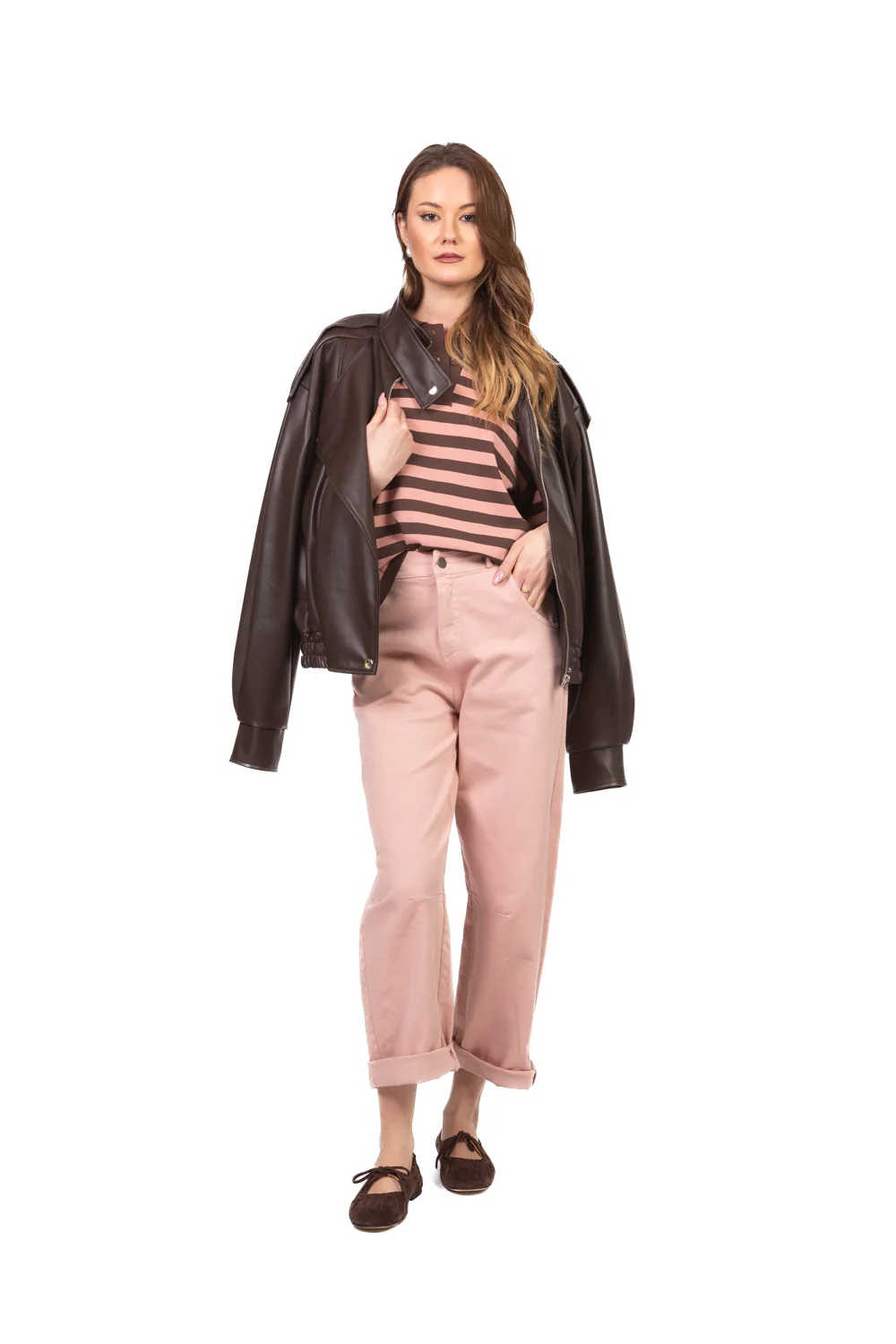 Tensione in - Pantalone barrel con elastico posteriore Art. PA5137-PE26 - Image 4