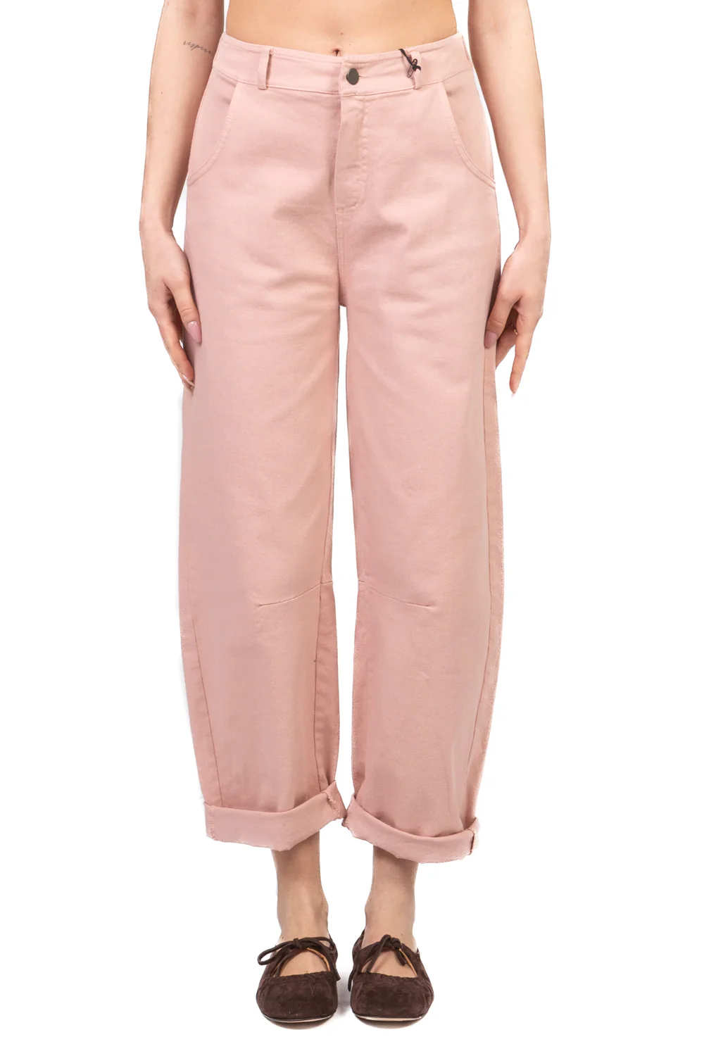 Tensione in - Pantalone barrel con elastico posteriore Art. PA5137-PE26 - Image 5