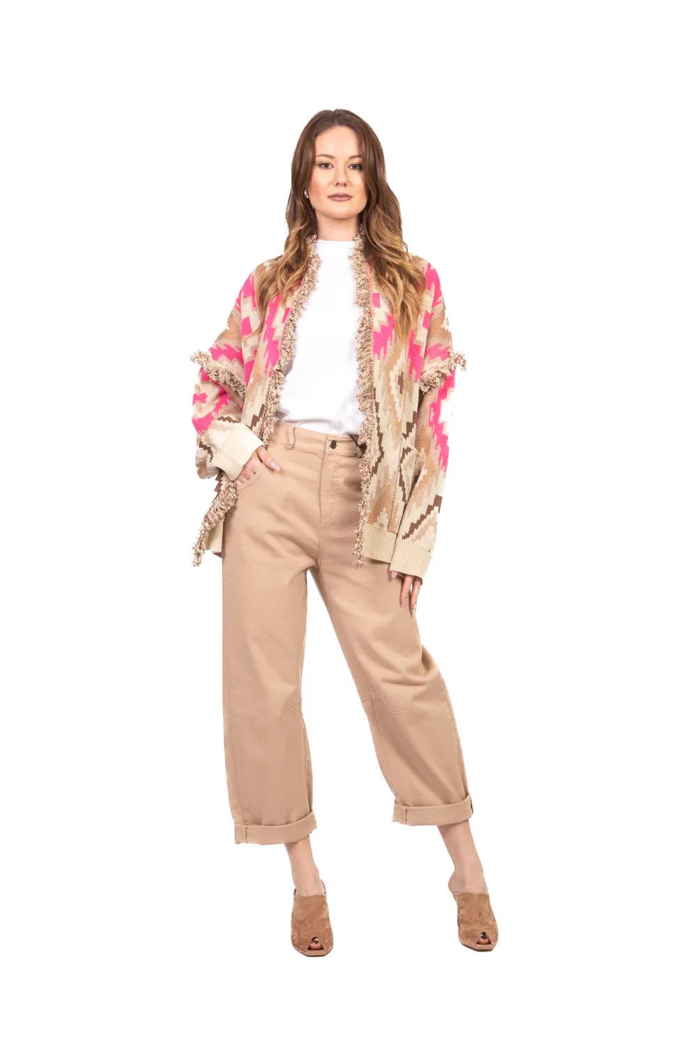 Tensione in - Pantalone barrel con elastico posteriore Art. PA5137-PE26 - Image 7