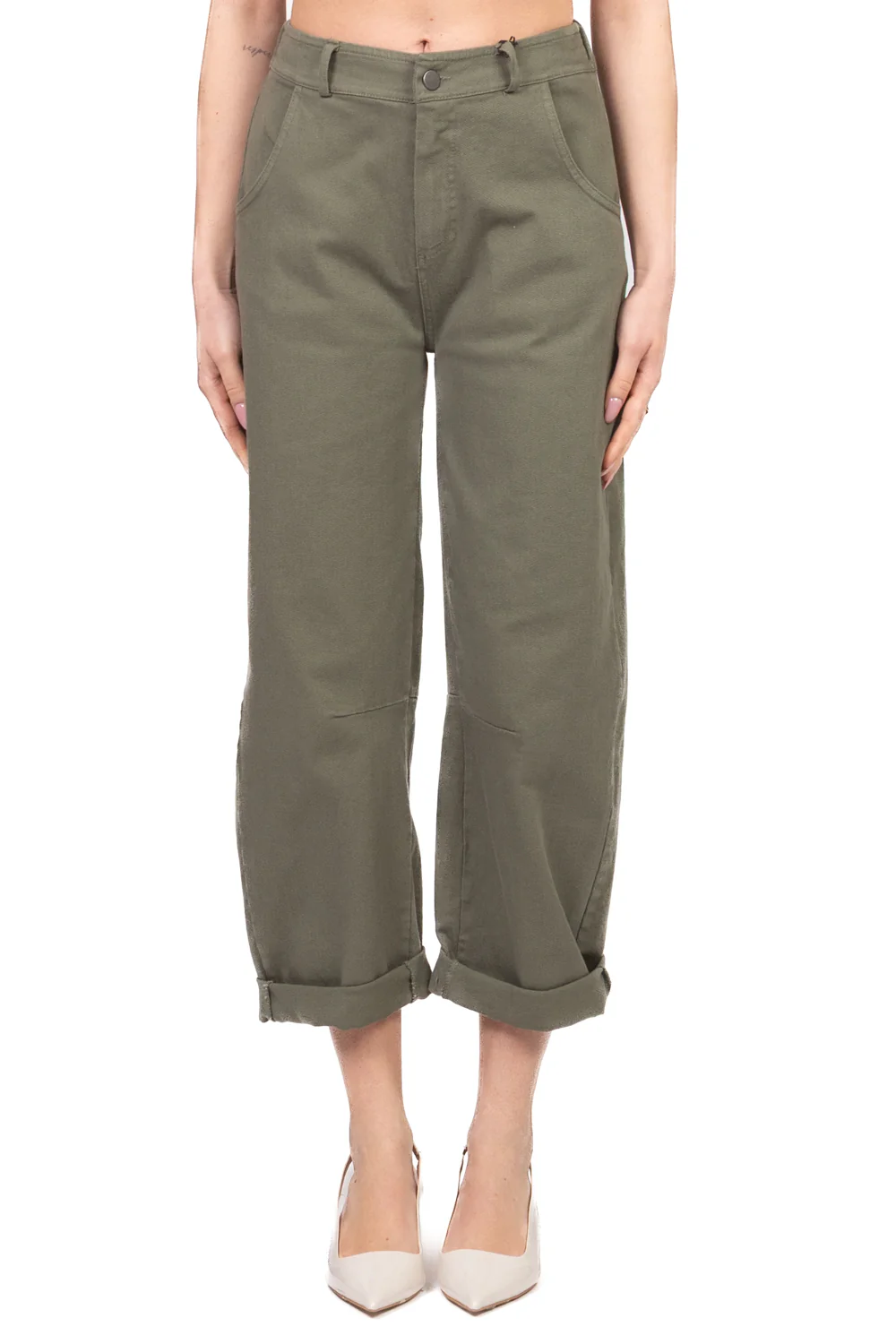 Tensione in - Pantalone barrel con elastico posteriore Art. PA5137-PE26 - Image 9
