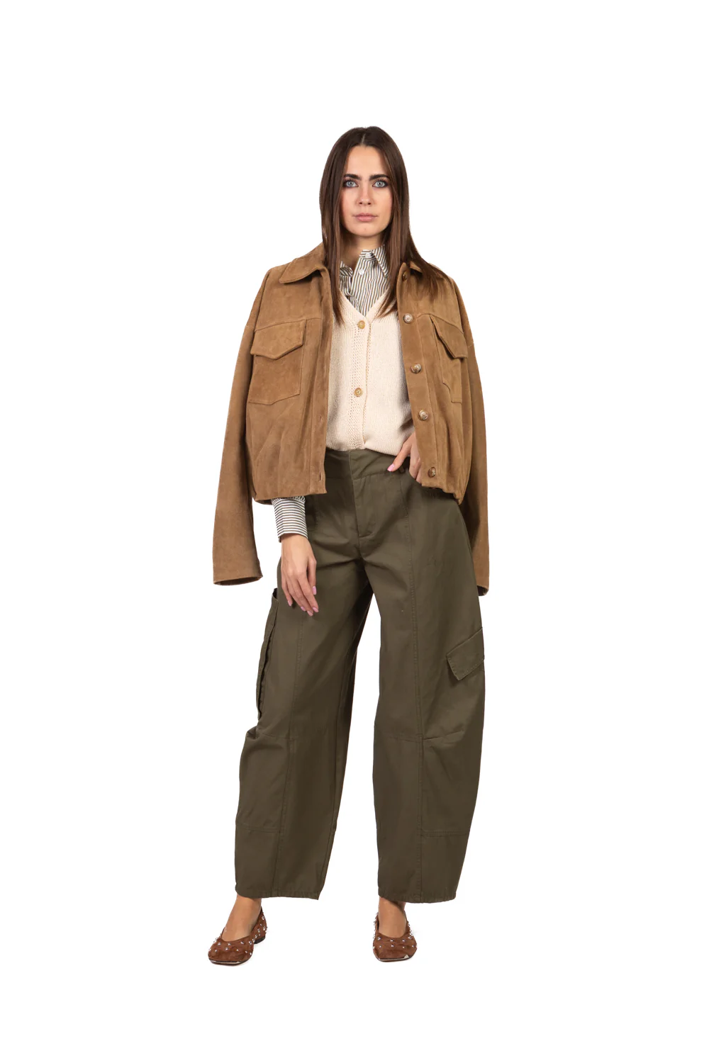 Tensione In - Pantalone barrel con tasconi Art. HM580 - Image 5