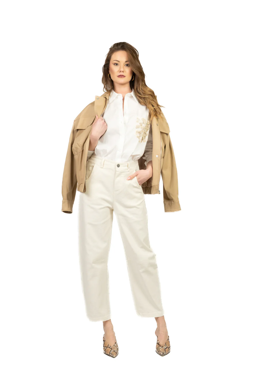 Tensione In - Pantalone barrel in denim Art. 52303