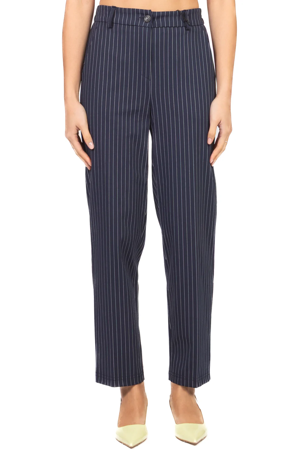 Tensione in - Pantalone sigaretta gessato Art. 26P4074 - Image 2