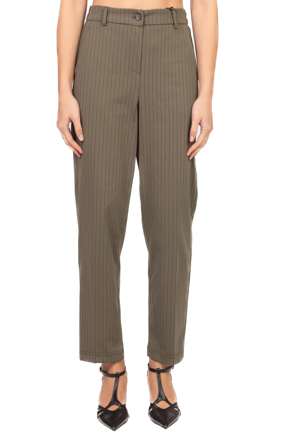 Tensione in - Pantalone sigaretta gessato Art. 26P4074 - Image 5