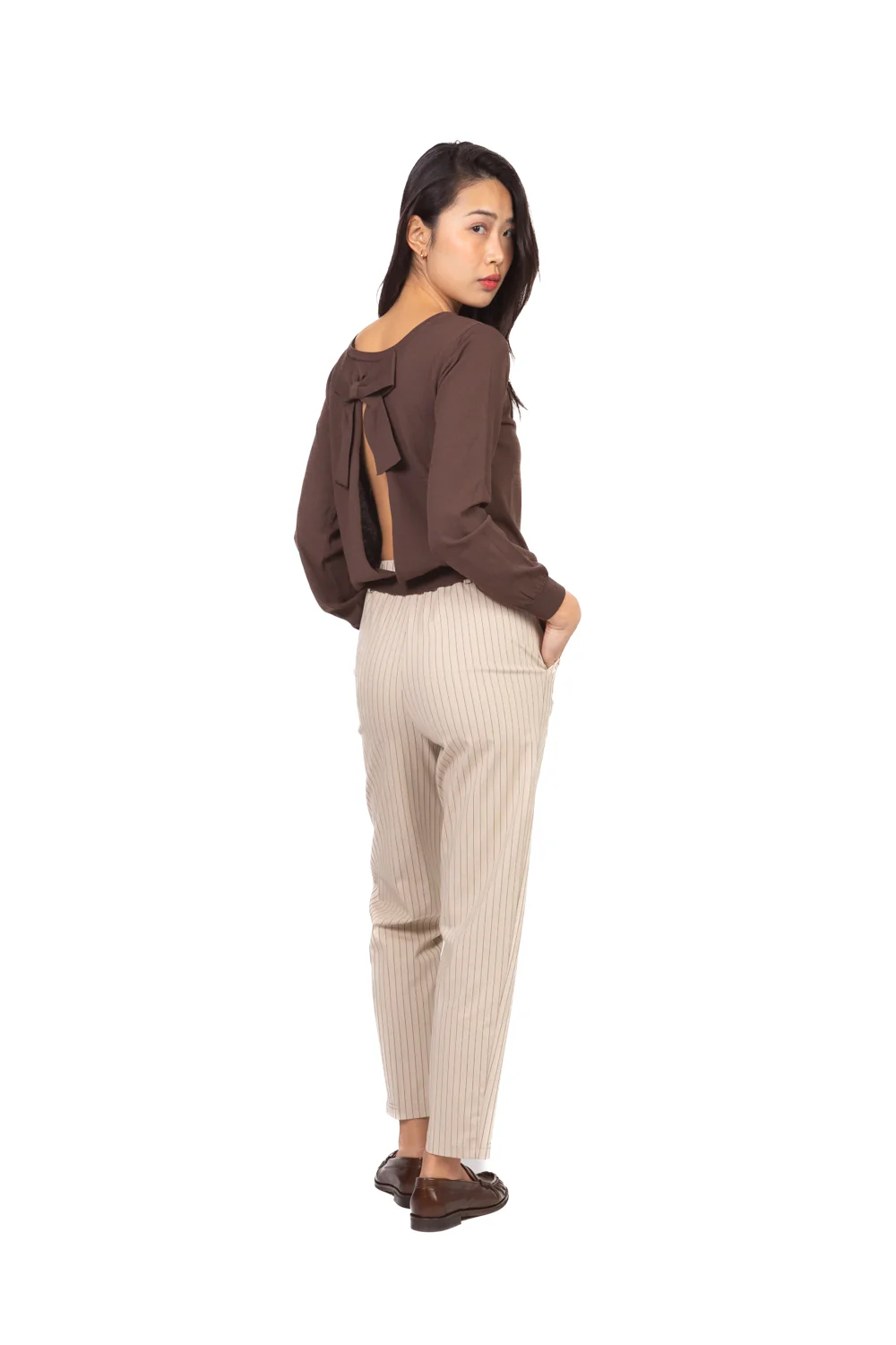 Tensione in - Pantalone sigaretta gessato Art. 26P4074 - Image 7