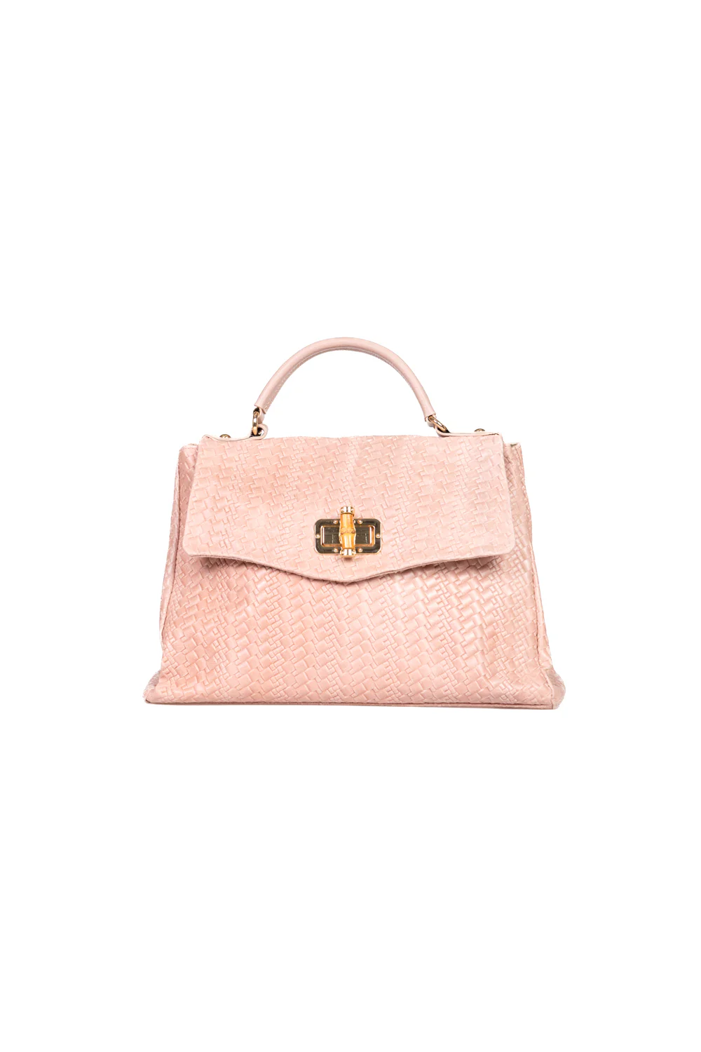 Upper - Borsa trapezio in pelle intrecciata