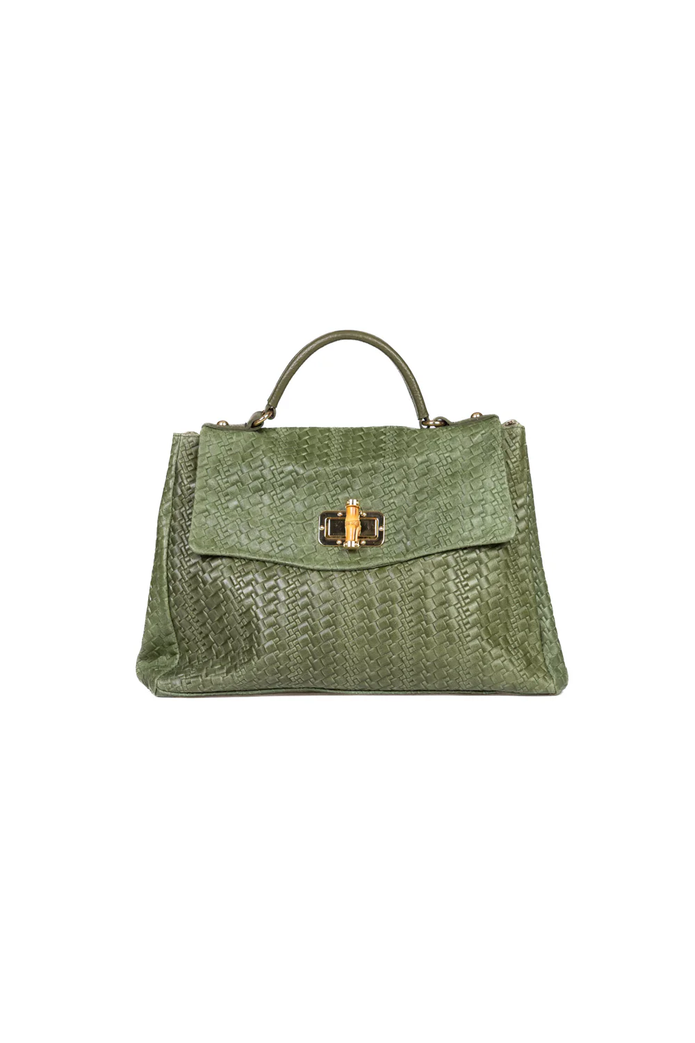 Upper - Borsa trapezio in pelle intrecciata - Image 2