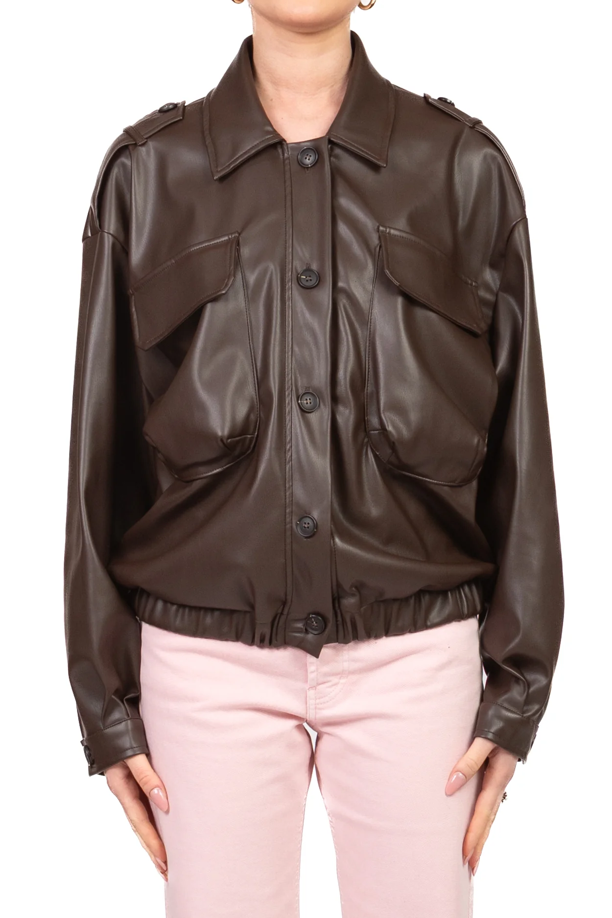 Vicolo - Giacca bomber in ecopelle Art. TAB1471 - Image 2