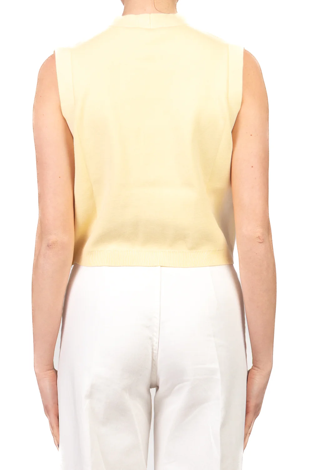 Vicolo - Gilet crop scollo v con taschini Art. 2AB2118 - Image 6