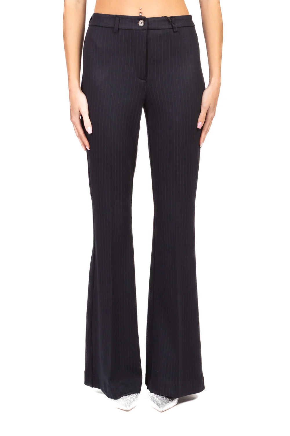 Vicolo - Pantalone gessato a zampa Art. TAB0062 - Image 2