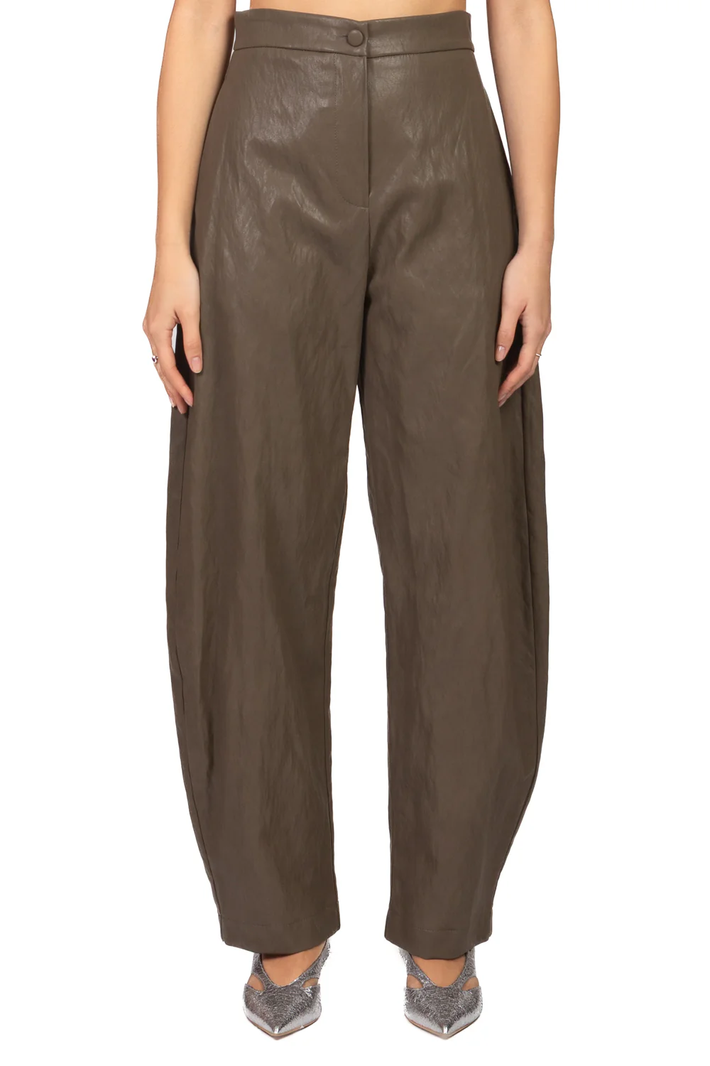 Vicolo - Pantalone barrel in ecopelle Art. TAB0278 - Image 5
