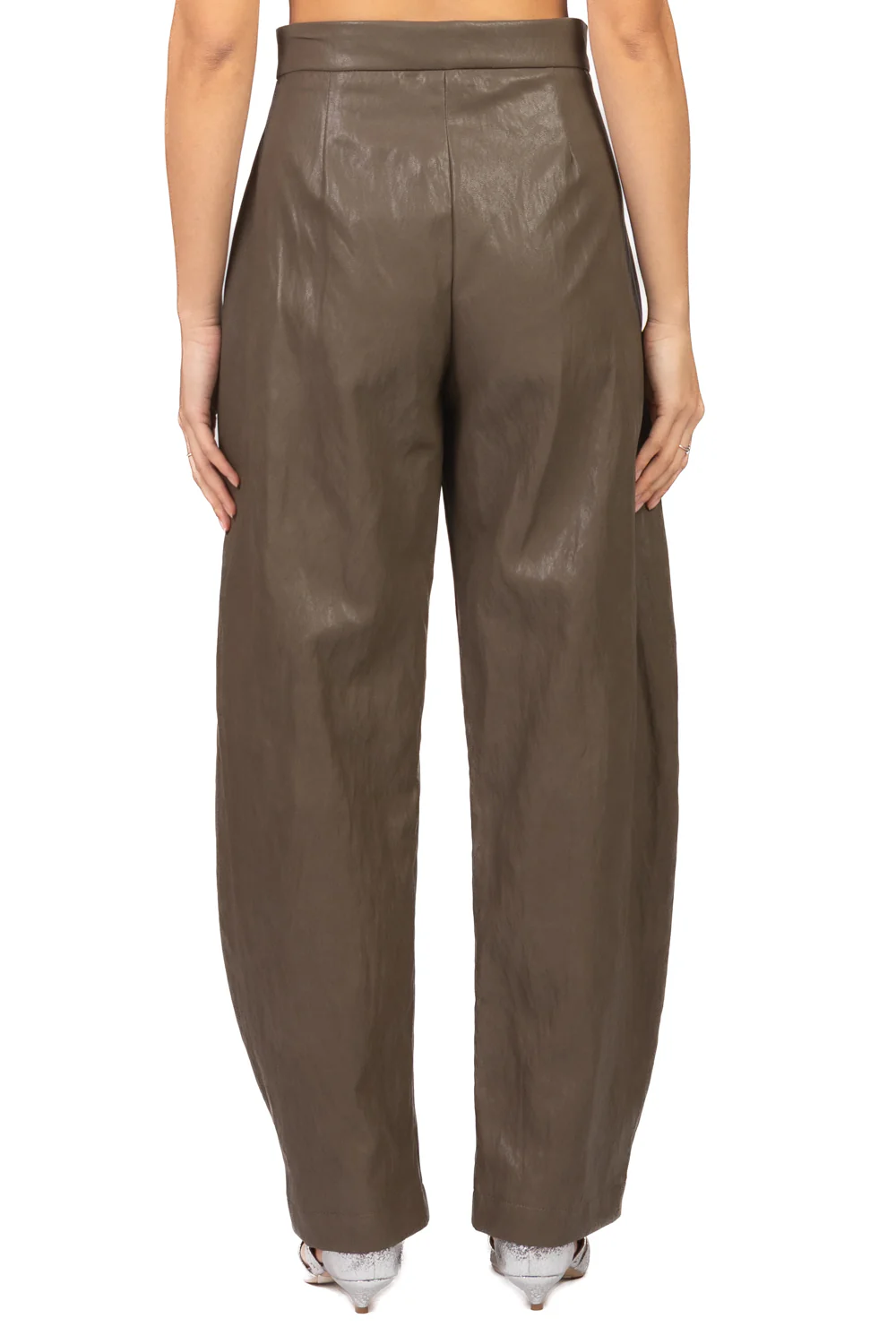 Vicolo - Pantalone barrel in ecopelle Art. TAB0278 - Image 6