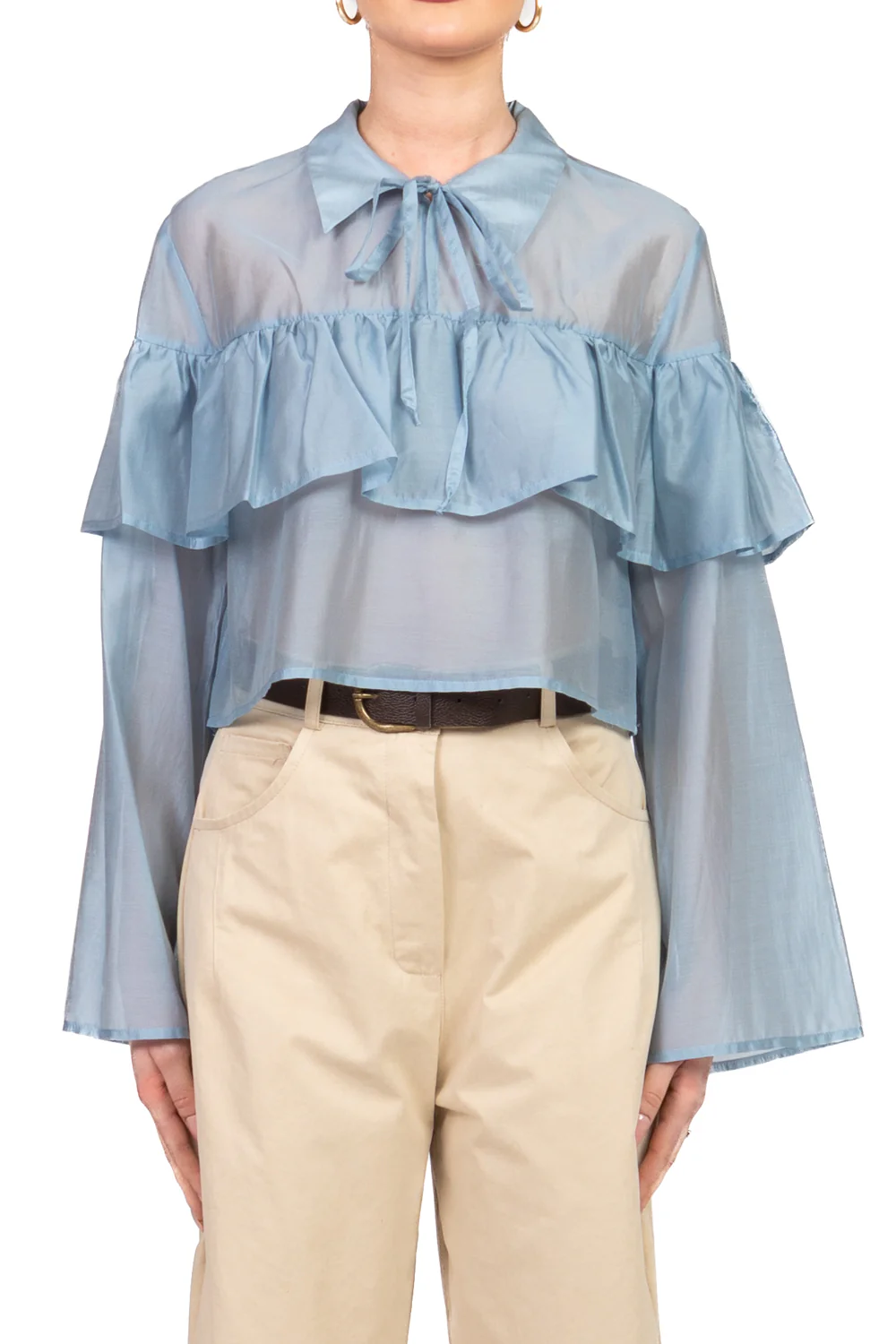 Vicolo - Blusa crop con rouches Art. TAB1382 - Image 2