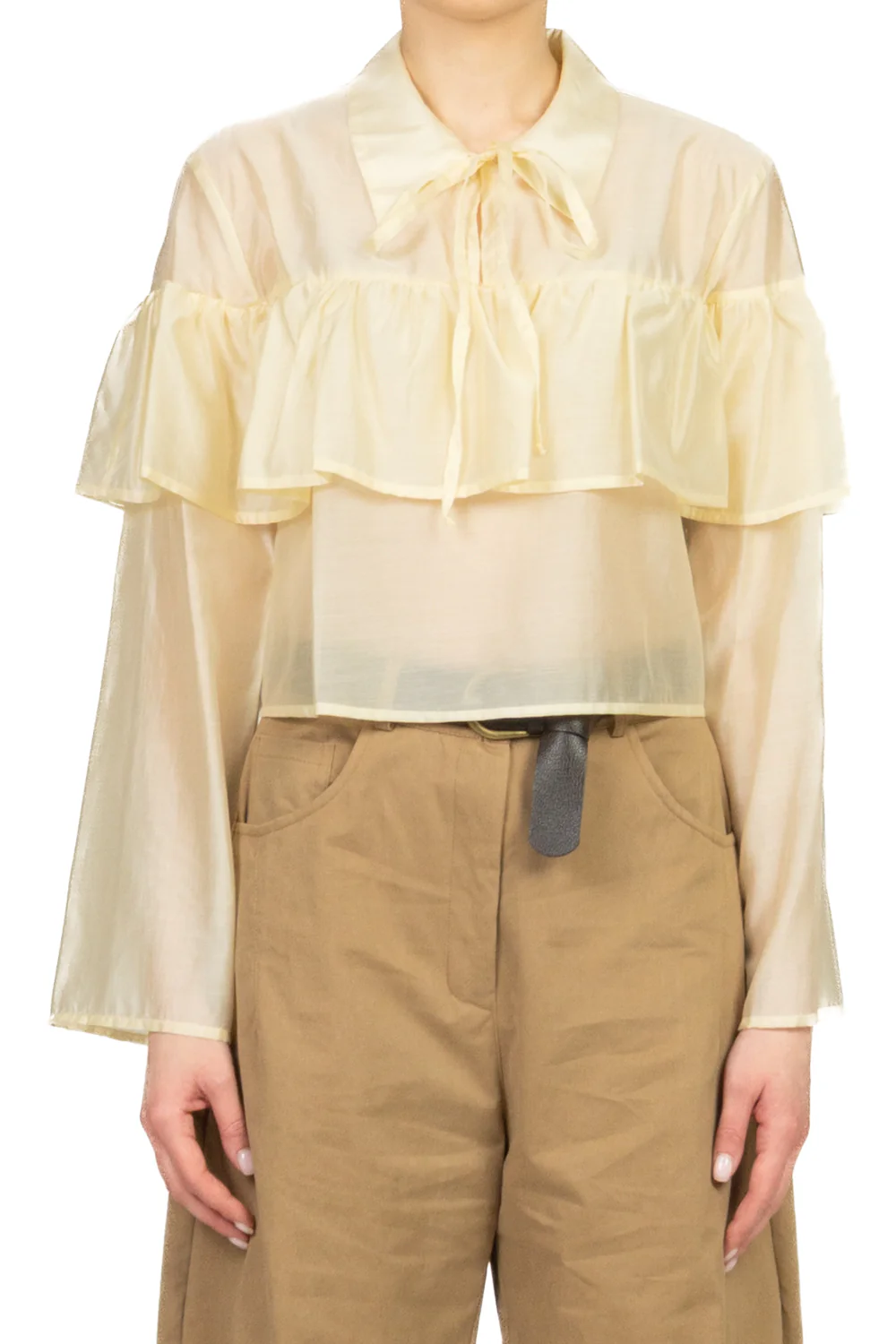 Vicolo - Blusa crop con rouches Art. TAB1382 - Image 5