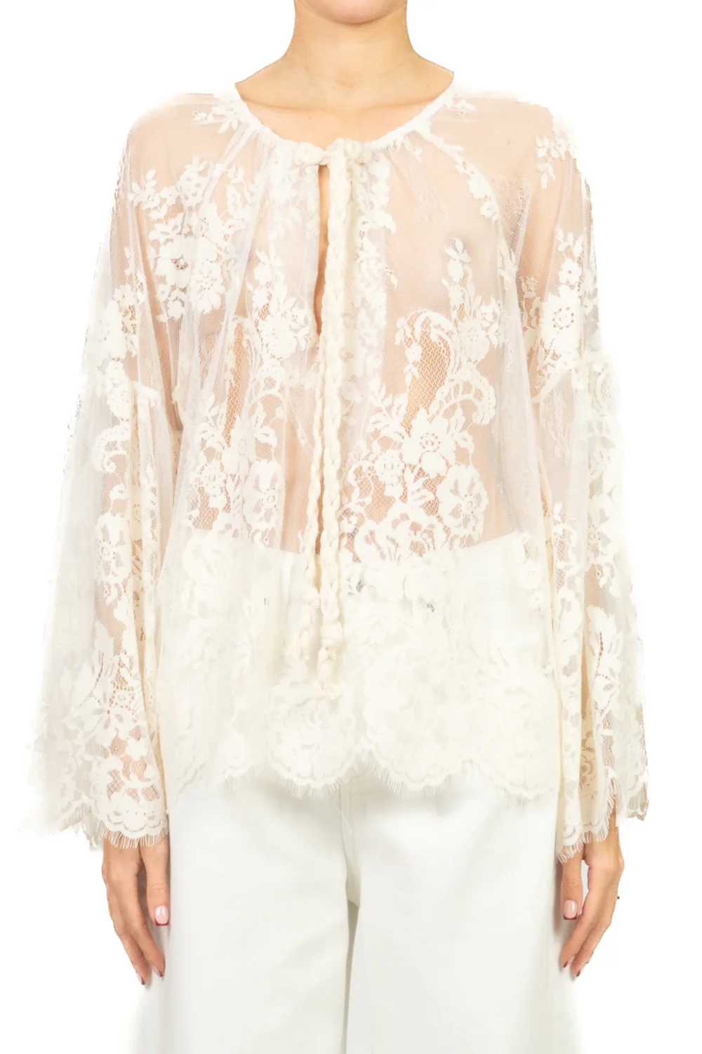 Vicolo - Blusa in pizzo manica campana Art. TAB1421 - Image 2