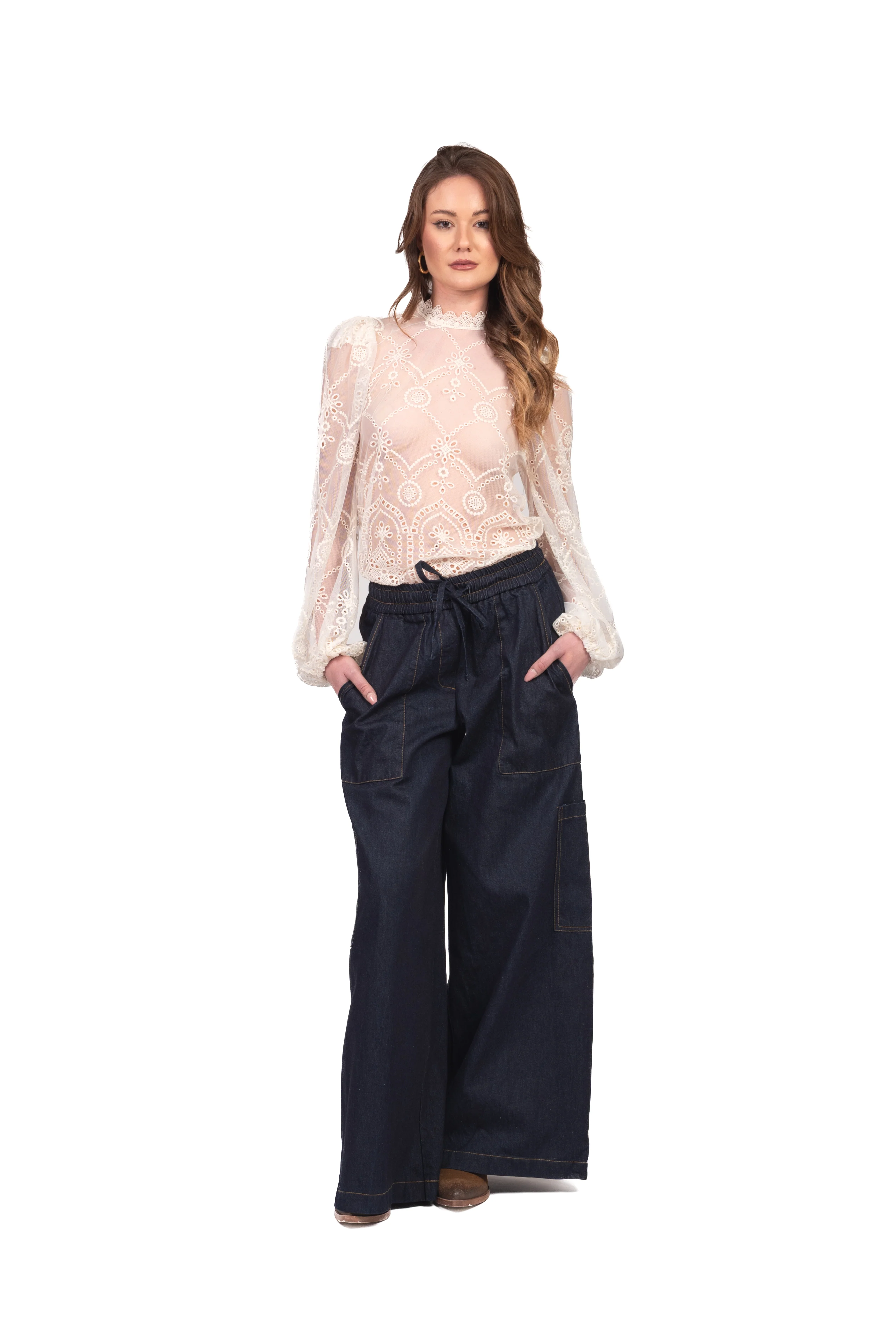 Vicolo - Blusa retata ricamata Art. TAB1499