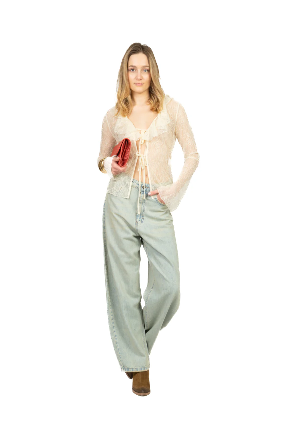 Vicolo - Blusa in pizzo con lacci Art. TAB1521 - Image 4