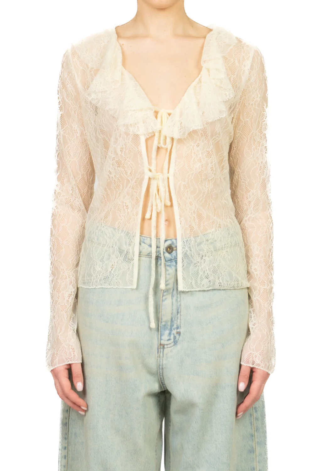 Vicolo - Blusa in pizzo con lacci Art. TAB1521 - Image 5